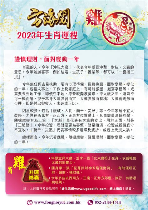 雞年運程2023|2023 肖雞流年運程 